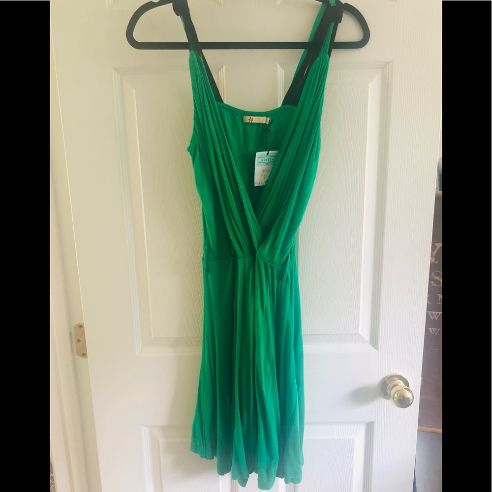 Tulle emerald green dress
